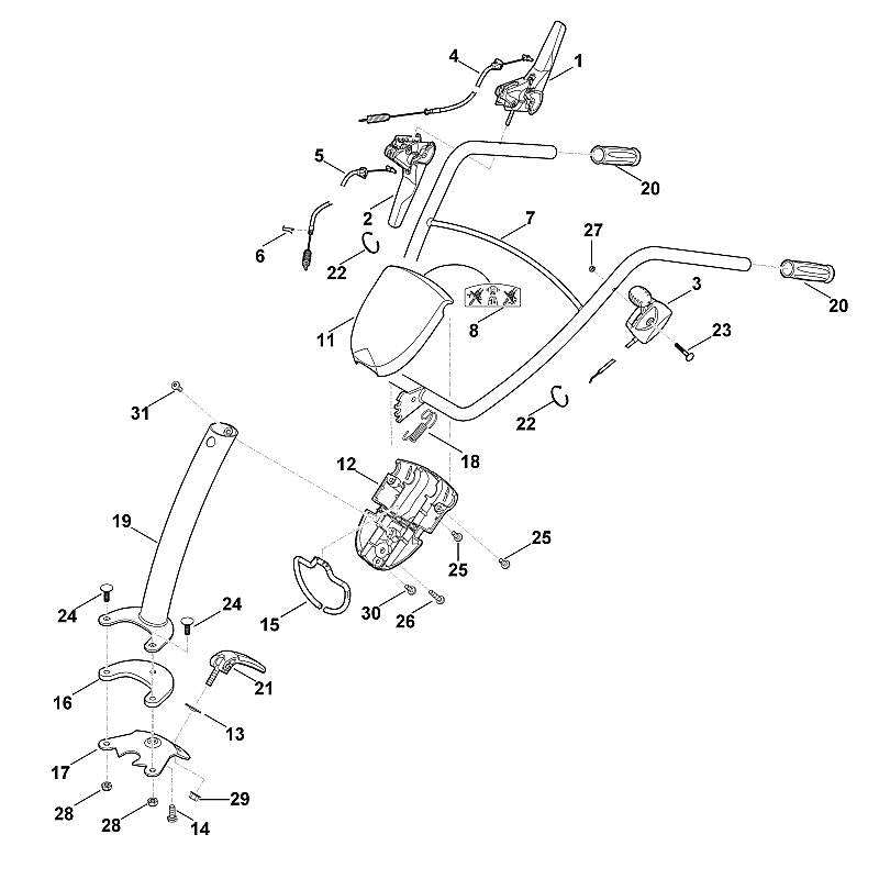 STIHL 6241-710-9920 Seilzug positie 5 technische tekening