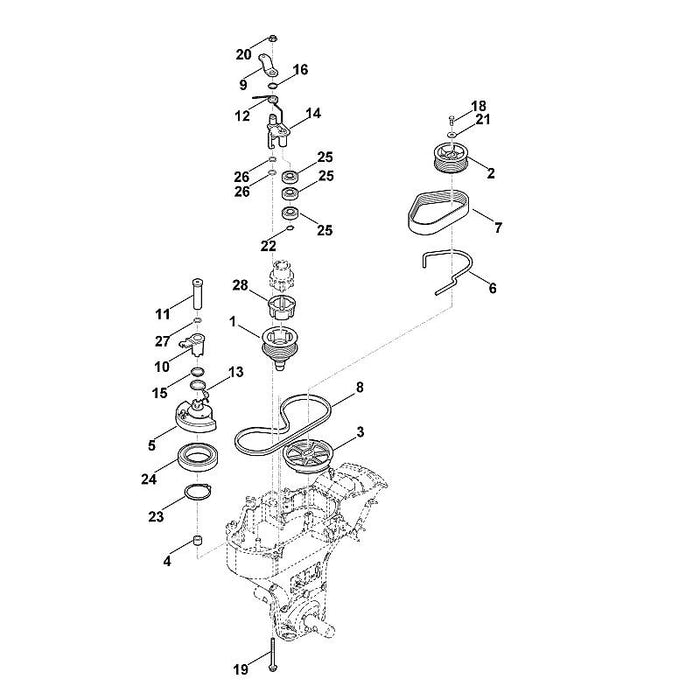 STIHL 9645-945-7539 Runddichtring 11,3x2,2 positie 26 technische tekening