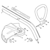 STIHL 4809-710-1704 Schaft positie 1 technische tekening