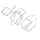 STIHL 6375-700-9700 Fangkorb (Gewebe) positie 5 technische tekening
