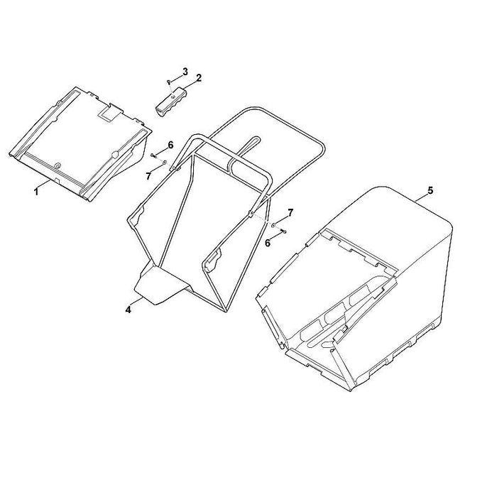 STIHL 6375-703-3500 Abdeckung positie 1 technische tekening
