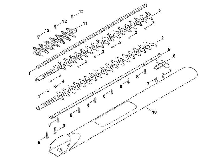 STIHL 6460-007-1055 Satz Schneideinrichtung positie -1 technische tekening