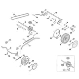 STIHL 6350-640-0100 Getriebe positie 100 technische tekening