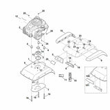 STIHL 6241-967-3801 Typenbezeichnung HB 445 positie 12 technische tekening