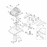 STIHL 6241-967-3811 Typenbezeichnung HB 445 R positie 12 technische tekening
