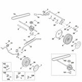 STIHL 6350-704-2100 Keilriemen positie 102 technische tekening