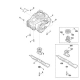 STIHL 6350-007-1075 Satz Messerbuchse positie 101 technische tekening
