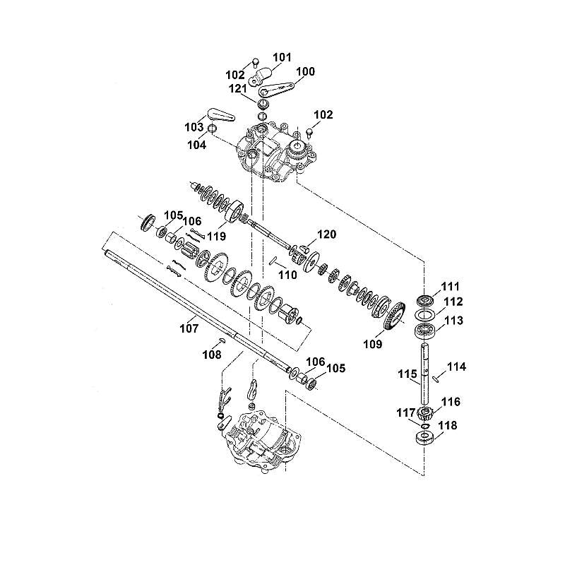 STIHL 6375-642-2600 Welle positie 107 technische tekening