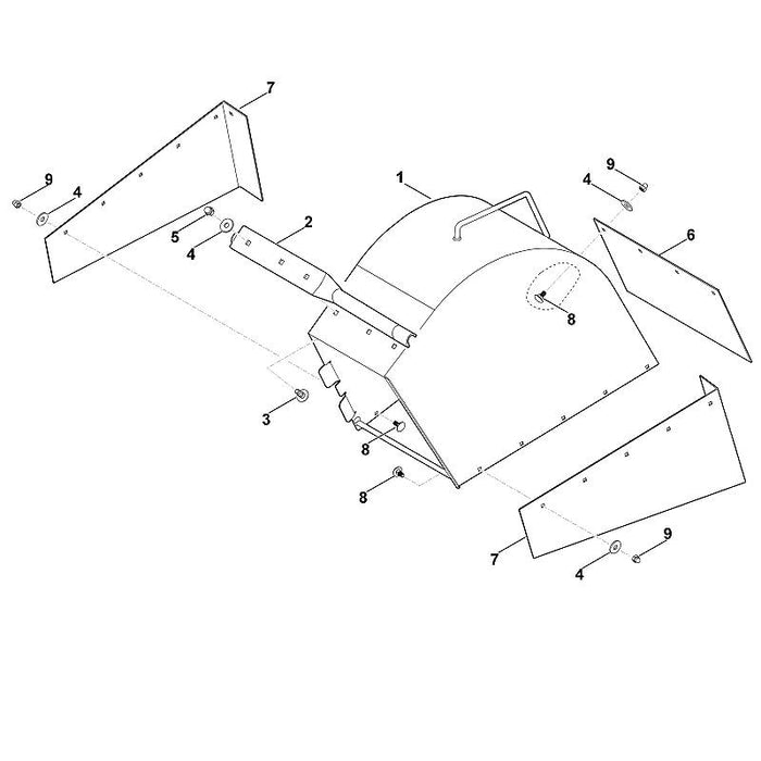 STIHL 6909-706-1100 Halteblech positie 2 technische tekening