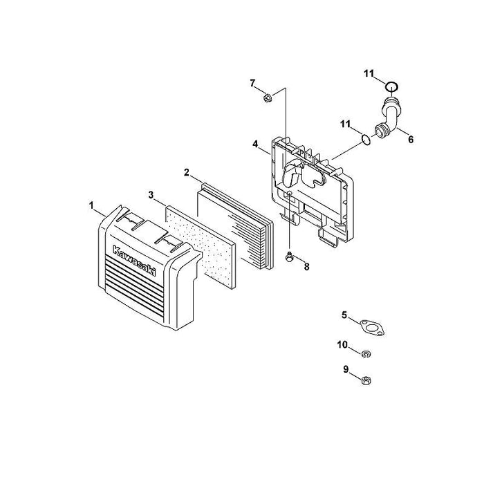 STIHL 0001-124-1501 Vorfilter positie 3 technische tekening