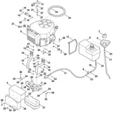STIHL 6170-140-2515 Krümmer rechts positie 1 technische tekening