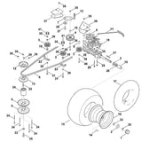 STIHL 6170-703-5170 Zugfeder positie 12 technische tekening
