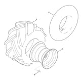STIHL 6907-704-9500 Reifen 20x10,0-8 positie 1 technische tekening