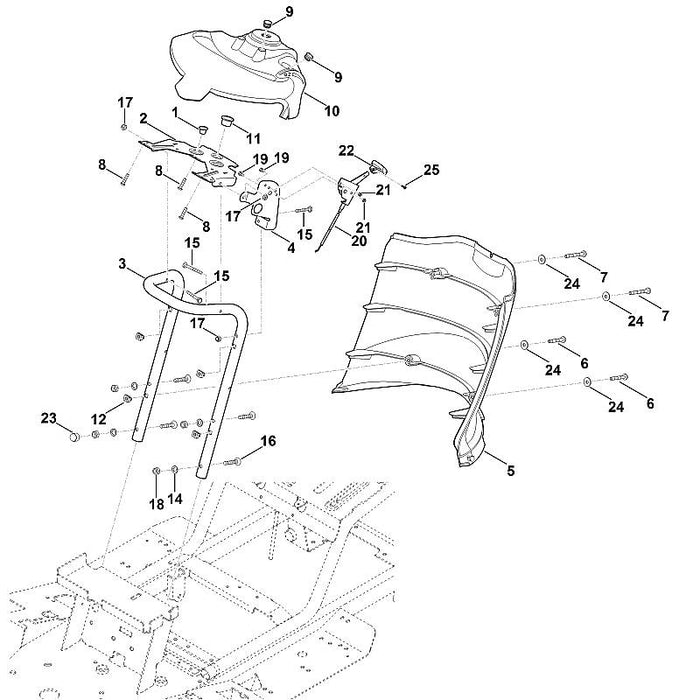 STIHL 9991-003-1046 Käfigmutter M6 positie 12 technische tekening