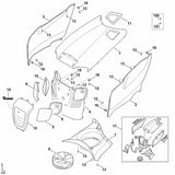 STIHL 6170-706-9805 Motorhaube Seitenteil rechts positie 3 technische tekening