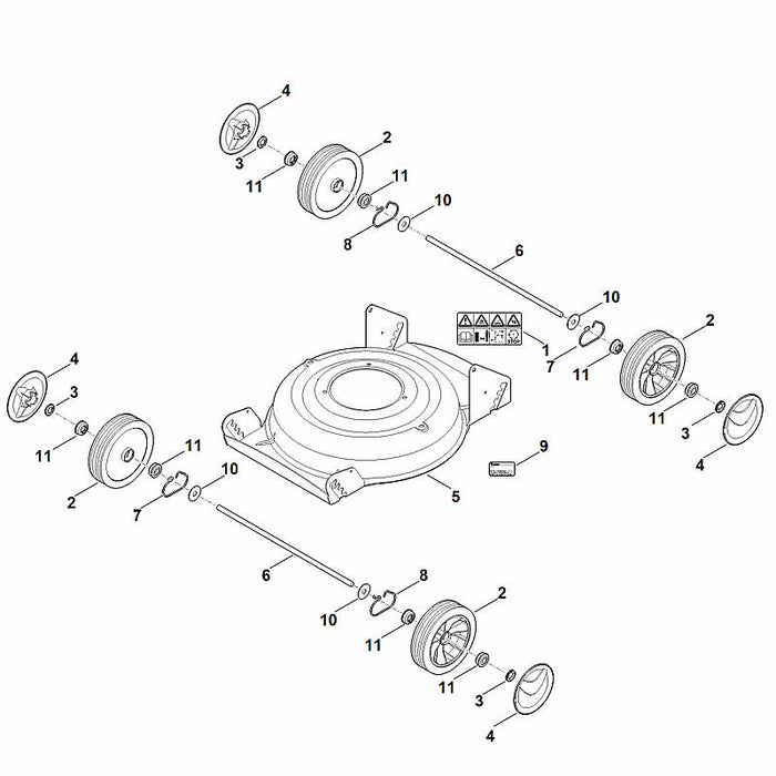 STIHL 6357-700-8560 Gehäuse positie 5 technische tekening