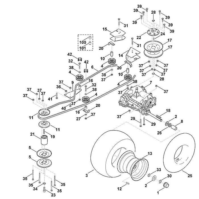 STIHL 9471-435-8008 Passfeder 13/4" positie 19 technische tekening