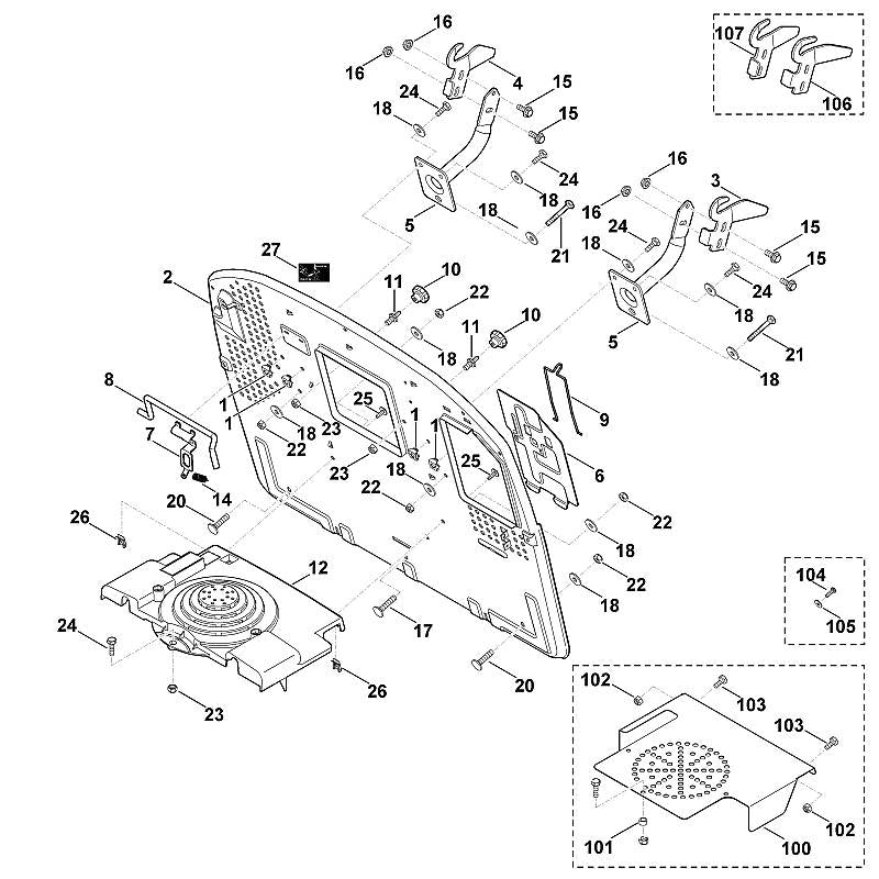 STIHL 6170-763-1110 Rückwand positie 2 technische tekening