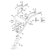 STIHL 6380-700-7040 Hebel positie 7 technische tekening