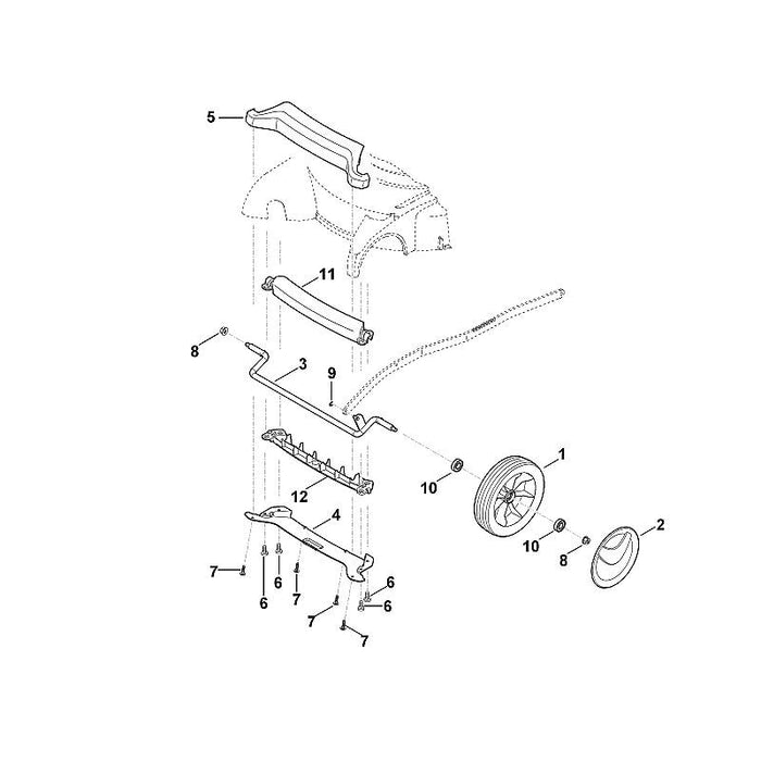 STIHL 6375-766-0200 Stoßstange positie 5 technische tekening