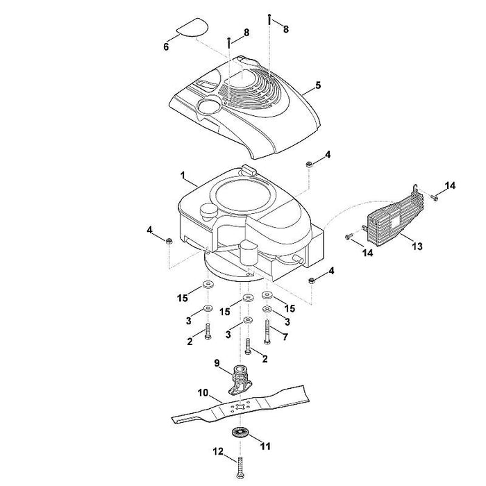 STIHL 9008-341-9076 Sechskantschraube 3/8"x2" positie 12 technische tekening