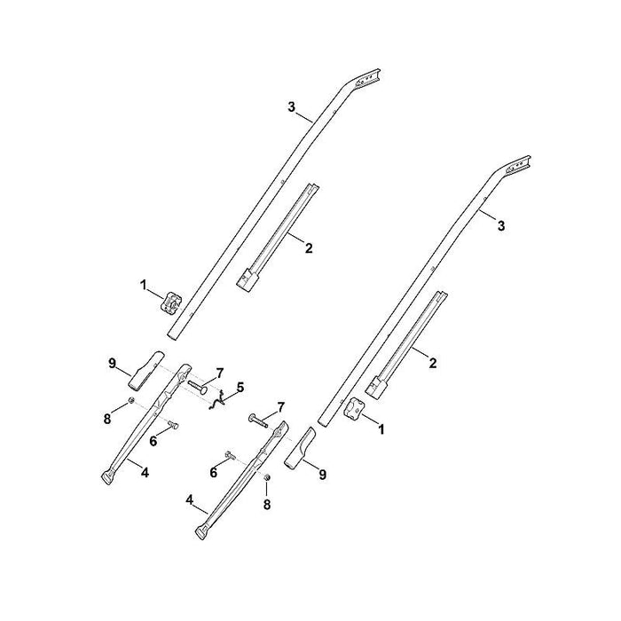 STIHL 6340-706-6600 Führung positie 2 technische tekening