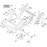 STIHL 6340-780-3190 Rastsegment positie 10 technische tekening