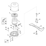 STIHL 6340-702-0100 Messer positie 13 technische tekening