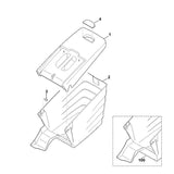 STIHL 6340-703-9607 Grasfangkorbunterteil positie 2 technische tekening