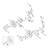 STIHL 6340-704-0301 Radkappe positie 13 technische tekening