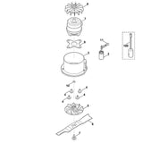 STIHL 6310-702-5000 Messerbuchse positie 5 technische tekening