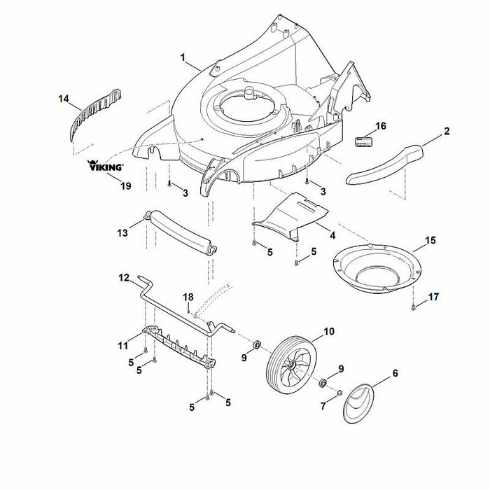 STIHL 6375-700-8520 Gehäuse positie 1 technische tekening