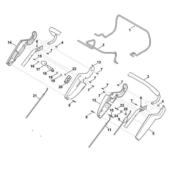 STIHL 6375-700-6800 Halter positie 20 technische tekening