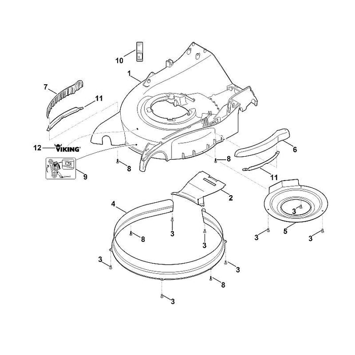 STIHL 6375-701-4301 Einlage positie 4 technische tekening