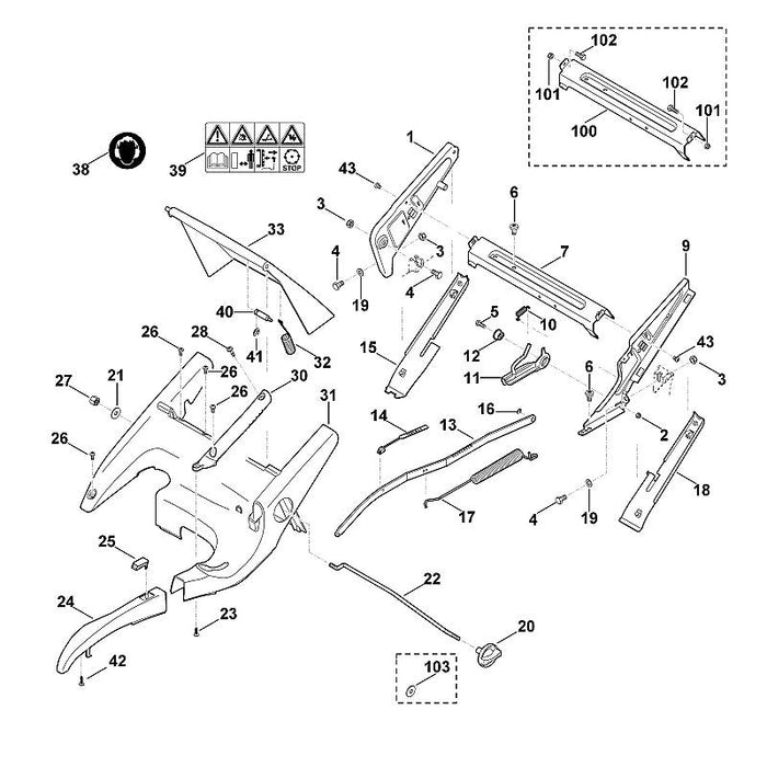 STIHL 6375-780-3180 Rastsegment positie 11 technische tekening
