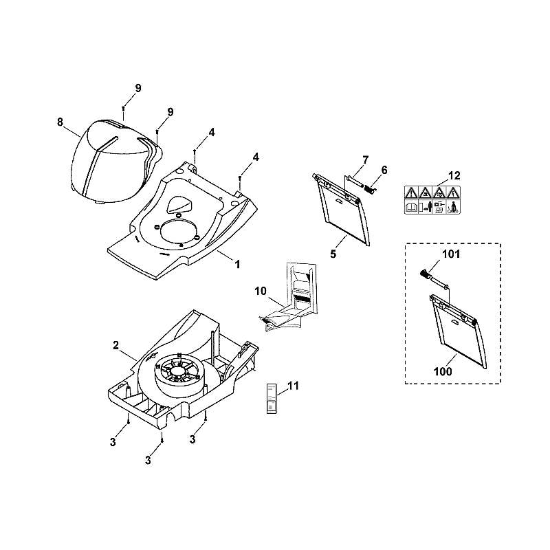 STIHL 6117-701-1025 Gehäuseoberteil positie 1 technische tekening