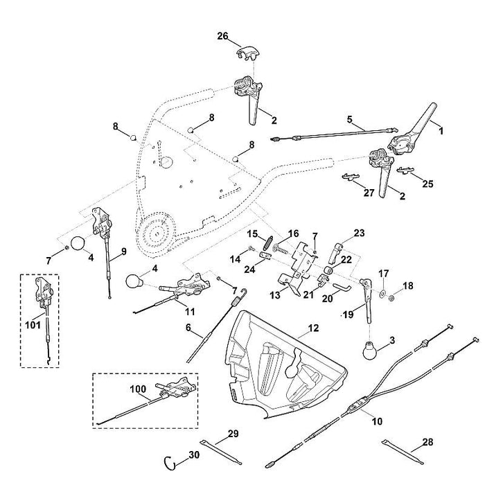 STIHL 6375-162-3710 Lagerbuchse positie 22 technische tekening