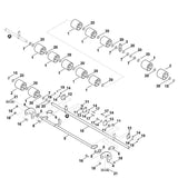 STIHL 6907-700-2410 Achse positie 10 technische tekening