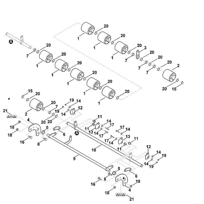 STIHL 6907-763-3700 Distanzring positie 7 technische tekening