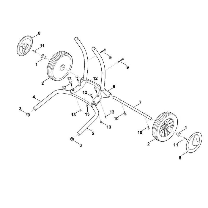 STIHL 9104-003-4608 Schneidschraube P6x28 positie 10 technische tekening