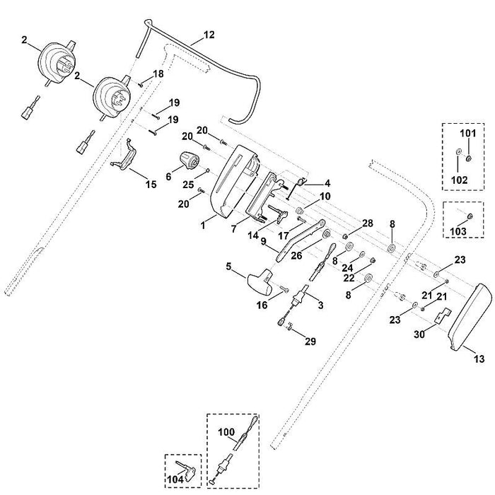STIHL 9298-021-3881 Scheibe 6,4 positie 102 technische tekening