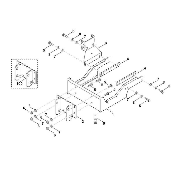 STIHL 6907-730-7116 Halter positie 2 technische tekening