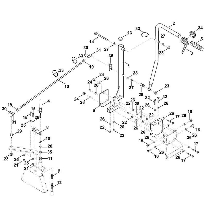 STIHL 9666-003-5104 Kugelzapfen C8 positie 29 technische tekening