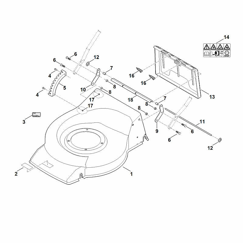 STIHL 6350-703-6300 Leiste positie 18 technische tekening