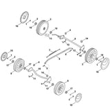 STIHL 6350-700-2400 Achse positie 5 technische tekening