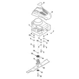 STIHL 6356-702-0101 Messer positie 10 technische tekening