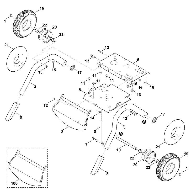 STIHL 6012-764-2700 Bundbuchse positie 22 technische tekening