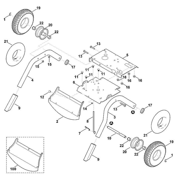STIHL 9302-929-0900 Stopfen 50x25 positie 17 technische tekening