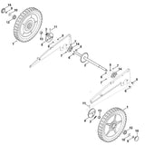 STIHL 6380-700-0430 Rad 420 positie 1 technische tekening