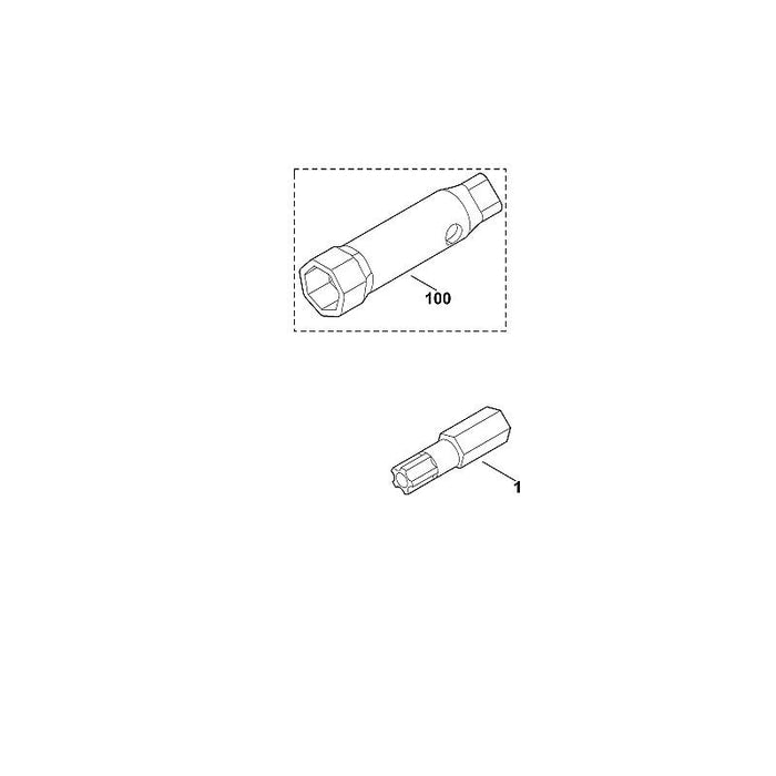 STIHL 0812-542-2002 Bit T30 IPR positie 1 technische tekening